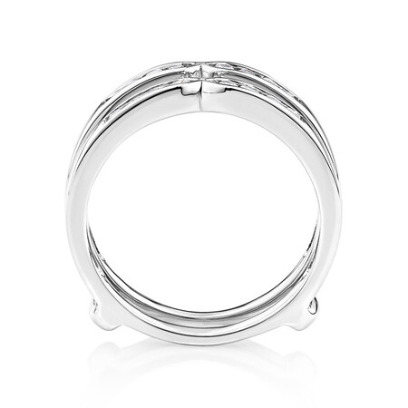 Enhancer Ring with 1/4 Carat TW of Diamonds in 10ct White Gold Enhancer Ring with 1/4 Carat TW of Diamonds in 10ct White Gold