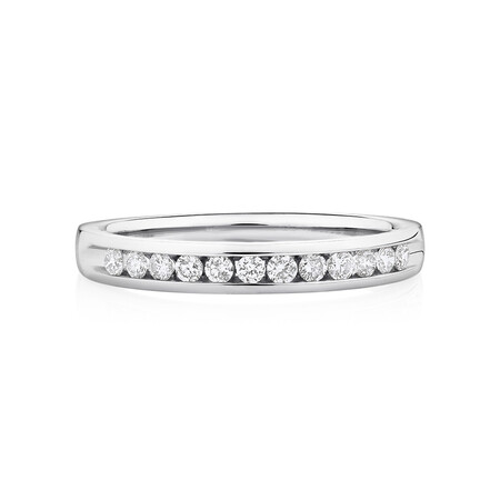 Wedding Band with 1/4 Carat TW of Diamonds in 14kt White Gold Wedding Band with 1/4 Carat TW of Diamonds in 14kt White Gold