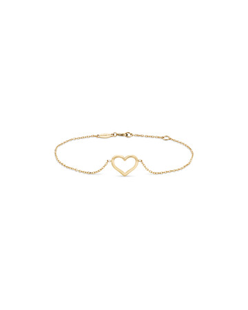 19cm (7.5") Heart Bracelet in 10kt Yellow Gold 19cm (7.5") Heart Bracelet in 10kt Yellow Gold