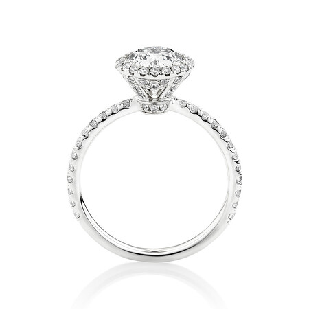 Sir Michael Hill Designer Halo Engagement Ring with 1.68 Carat TW of Diamonds in 18ct White Gold Sir Michael Hill Designer Halo Engagement Ring with 1.68 Carat TW of Diamonds in 18ct White Gold