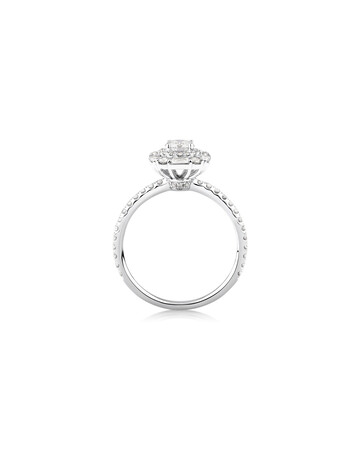 Sir Michael Hill Designer Halo Engagement Ring with 0.79 Carat TW Diamonds in 18ct White Gold Sir Michael Hill Designer Halo Engagement Ring with 0.79 Carat TW Diamonds in 18ct White Gold