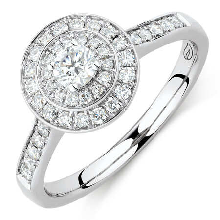 Whitefire Engagement Ring with 1/2 Carat TW of Diamonds in 18ct White & 22ct Yellow Gold Whitefire Engagement Ring with 1/2 Carat TW of Diamonds in 18ct White & 22ct Yellow Gold