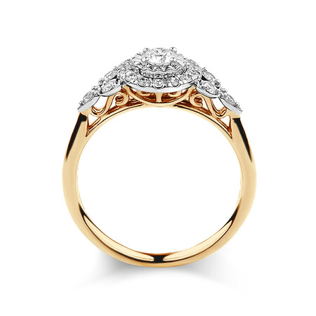 Evermore Engagement Ring with 0.50 Carat TW of Diamonds in 10ct Yellow & White Gold Evermore Engagement Ring with 0.50 Carat TW of Diamonds in 10ct Yellow & White Gold