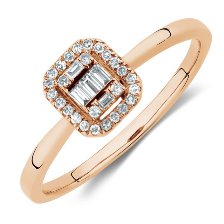 Promise Ring with 0.15 Carat TW of Diamonds in 10kt Rose Gold Promise Ring with 0.15 Carat TW of Diamonds in 10kt Rose Gold