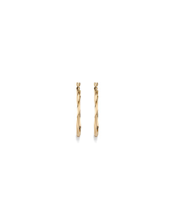 28mm Square Twist Hoop Earrings in 10kt Yellow Gold 28mm Square Twist Hoop Earrings in 10kt Yellow Gold