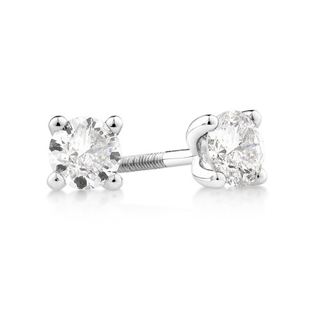 Stud Earrings with 0.50 Carat TW of Diamonds in 14ct White Gold Stud Earrings with 0.50 Carat TW of Diamonds in 14ct White Gold