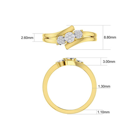 Ring with Diamonds in 10kt Yellow Gold Ring with Diamonds in 10kt Yellow Gold
