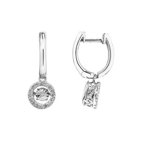 Everlight Earrings with 0.25 Carat TW of Diamonds in Sterling Silver Everlight Earrings with 0.25 Carat TW of Diamonds in Sterling Silver