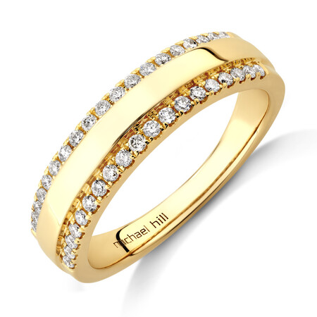 Claw Two-Row Duo Wedding Ring with 0.25 Carat TW of Diamonds in 10kt Yellow Gold Claw Two-Row Duo Wedding Ring with 0.25 Carat TW of Diamonds in 10kt Yellow Gold