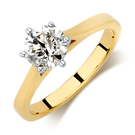 Prelude Solitaire Engagement Ring with 2 Carat TW Diamond in 14ct Yellow & White Gold Prelude Solitaire Engagement Ring with 2 Carat TW Diamond in 14ct Yellow & White Gold