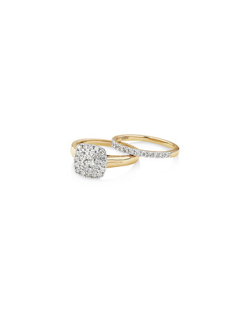 Bridal Set with 0.90 Carat TW of Diamonds in 10kt Yellow & White Gold Bridal Set with 0.90 Carat TW of Diamonds in 10kt Yellow & White Gold