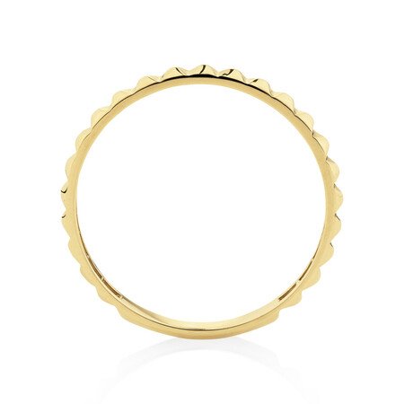 Square Stacker Ring in 10ct Yellow Gold Square Stacker Ring in 10ct Yellow Gold