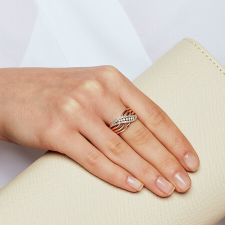 Ring with 1/4 Carat of Diamonds in 10ct Rose Gold Ring with 1/4 Carat of Diamonds in 10ct Rose Gold