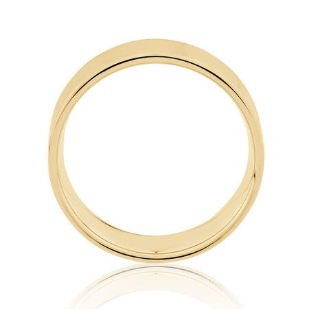 Flat Wedding Band in 10ct Yellow Gold Flat Wedding Band in 10ct Yellow Gold