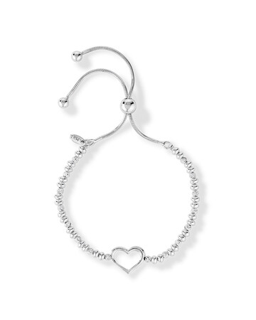 23cm (9.5") Heart Bracelet In Sterling Silver 23cm (9.5") Heart Bracelet In Sterling Silver