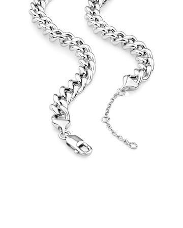 45cm (18") 5mm-5.5mm Width Hollow Curb Chain in Sterling Silver 45cm (18") 5mm-5.5mm Width Hollow Curb Chain in Sterling Silver