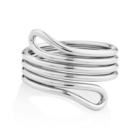 Double Row Loop Ring In Sterling Silver Double Row Loop Ring In Sterling Silver
