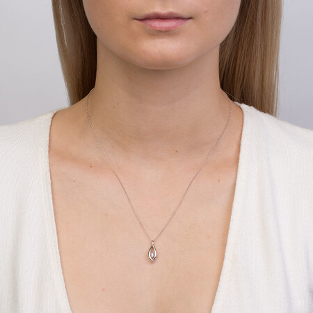 Everlight Pendant with a Diamond in Sterling Silver Everlight Pendant with a Diamond in Sterling Silver