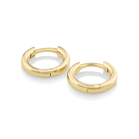 11mm Polished Huggies In 10kt Yellow Gold 11mm Polished Huggies In 10kt Yellow Gold