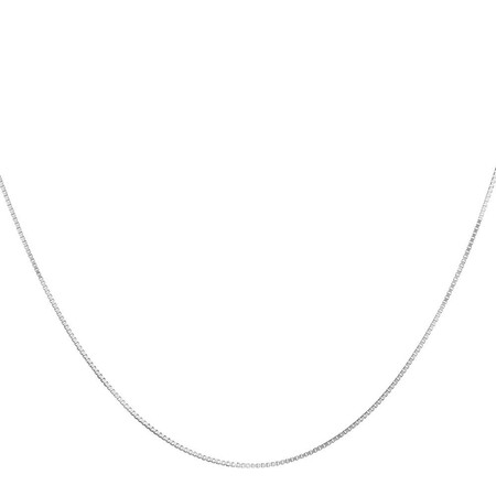 40cm (16") Diamond Cut Box Chain in 14ct White Gold 40cm (16") Diamond Cut Box Chain in 14ct White Gold