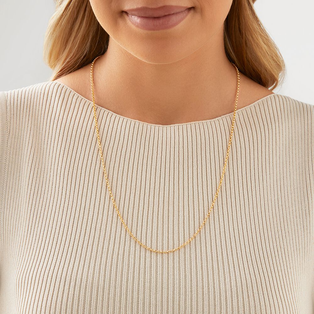 60cm (24") Hollow Belcher Chain in 10ct Yellow Gold