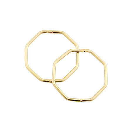 16mm Polished Sleepers in 10ct Yellow Gold 16mm Polished Sleepers in 10ct Yellow Gold