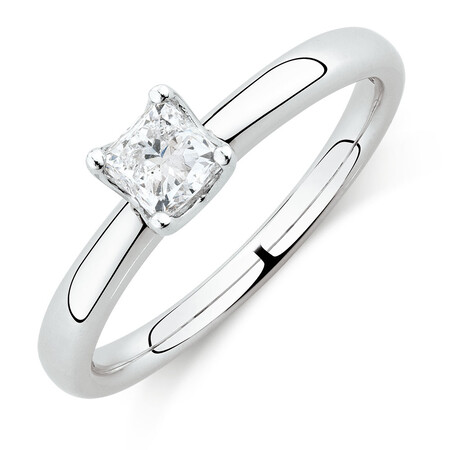 Whitefire Solitaire Engagement Ring with a 1/2 Carat TW Diamond In 18ct White & 22ct Yellow Gold Whitefire Solitaire Engagement Ring with a 1/2 Carat TW Diamond In 18ct White & 22ct Yellow Gold