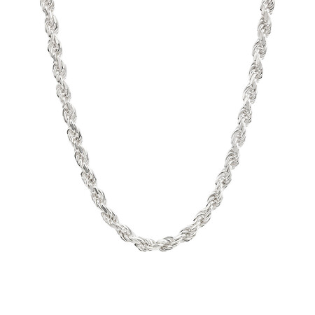 45cm (18") 3.5mm-4mm Width Rope Chain in Sterling Silver 45cm (18") 3.5mm-4mm Width Rope Chain in Sterling Silver
