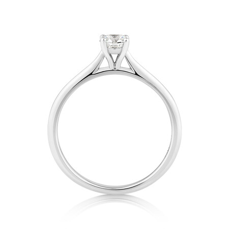 Evermore Solitaire Engagement Ring with a 0.34 Carat TW Diamond in 14kt White Gold Evermore Solitaire Engagement Ring with a 0.34 Carat TW Diamond in 14kt White Gold