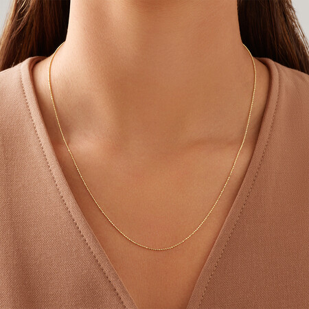 50cm (20") Bead Chain in 10kt Yellow Gold 50cm (20") Bead Chain in 10kt Yellow Gold