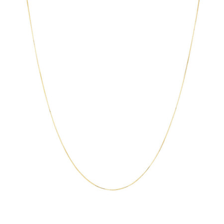 45cm (18") Box Chain in 10kt Yellow Gold