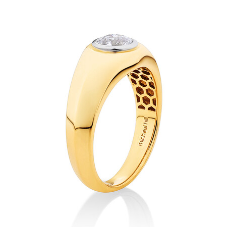 Men's Solitaire Ring with 1 Carat TW of Diamonds in 10kt Yellow Gold Men's Solitaire Ring with 1 Carat TW of Diamonds in 10kt Yellow Gold