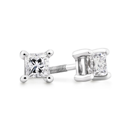 Stud Earrings with 1/2 Carat TW of Diamonds in 18ct White Gold Stud Earrings with 1/2 Carat TW of Diamonds in 18ct White Gold