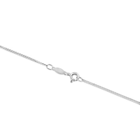 50cm (20") 1mm-1.5mm Width Curb Chain in 10kt White Gold 50cm (20") 1mm-1.5mm Width Curb Chain in 10kt White Gold