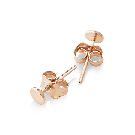 4mm Circle Stud Earrings in 10kt Rose Gold 4mm Circle Stud Earrings in 10kt Rose Gold