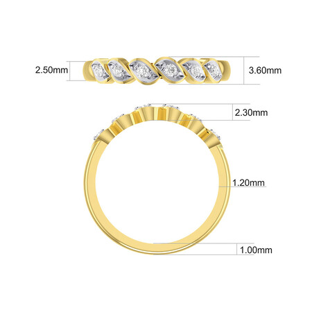 Fancy Twist Ring with 0.10 Carat TW of Diamonds in 10kt Yellow Gold Fancy Twist Ring with 0.10 Carat TW of Diamonds in 10kt Yellow Gold