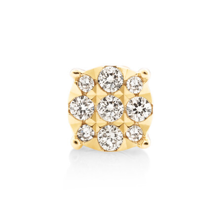 Men’s Stud Earring with 0.12 Carat TW of Diamonds in 10kt Yellow Gold Men’s Stud Earring with 0.12 Carat TW of Diamonds in 10kt Yellow Gold