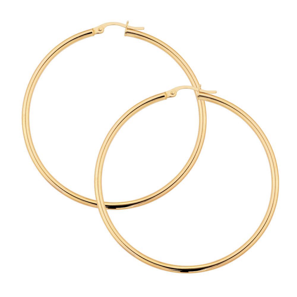 Hoop Earrings In 10ct Yellow Gold