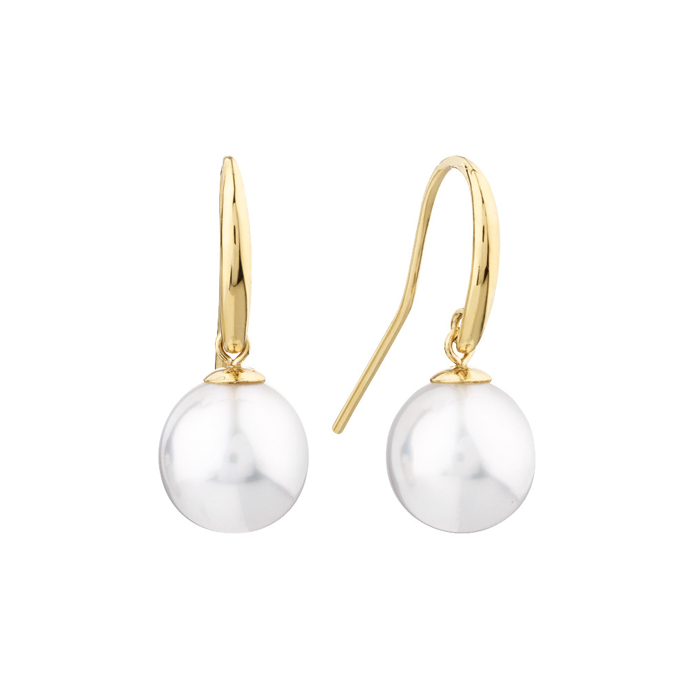 yellow south sea pearl earrings