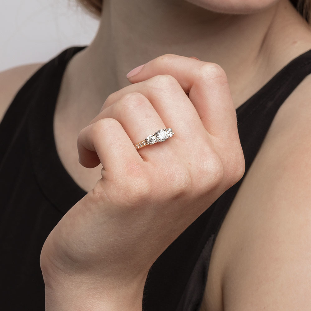 michael hill yellow gold diamond rings