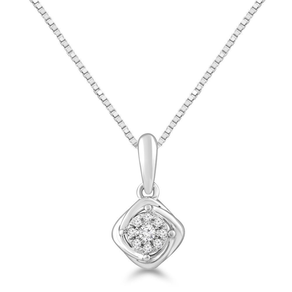 Pendant with Diamonds in Sterling Silver