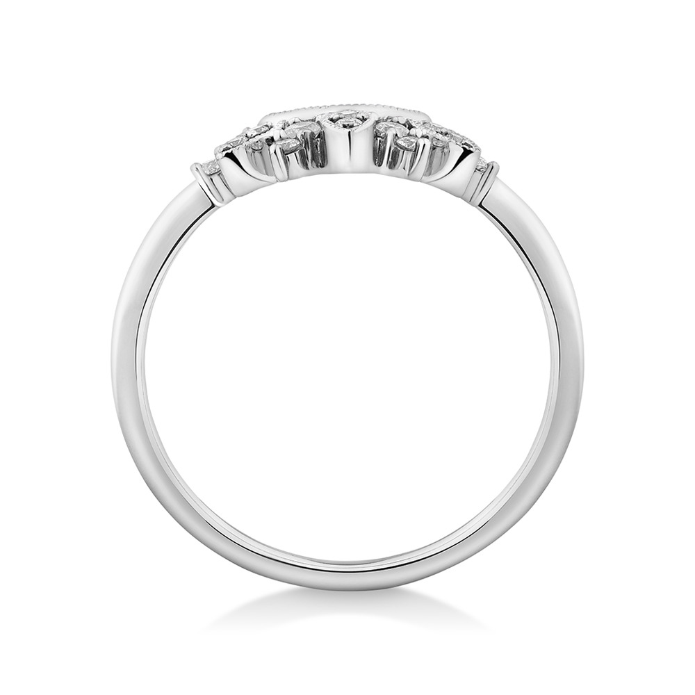 Evermore Contoured Wedding Band with Diamonds in 10ct