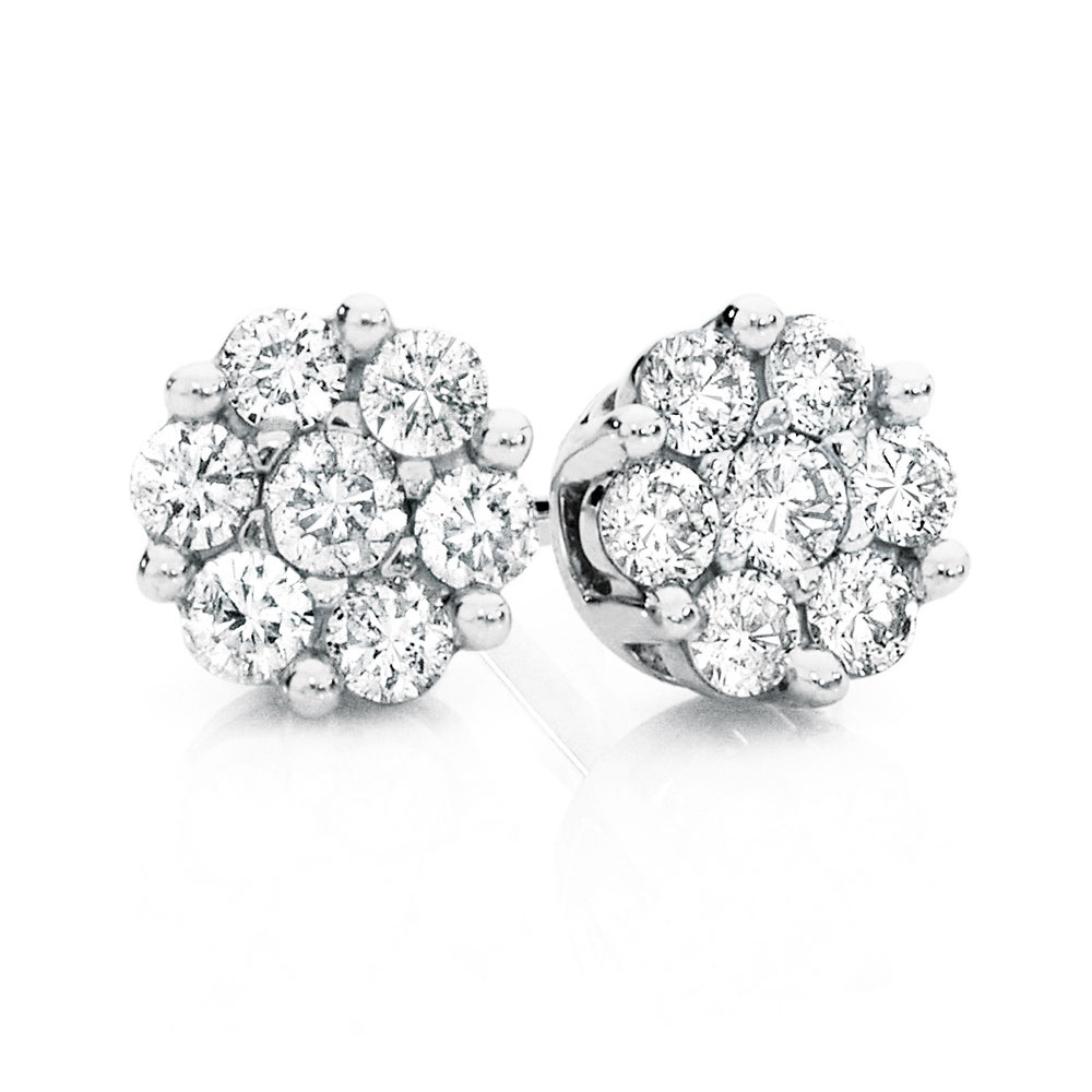 michael hill white gold diamond earrings