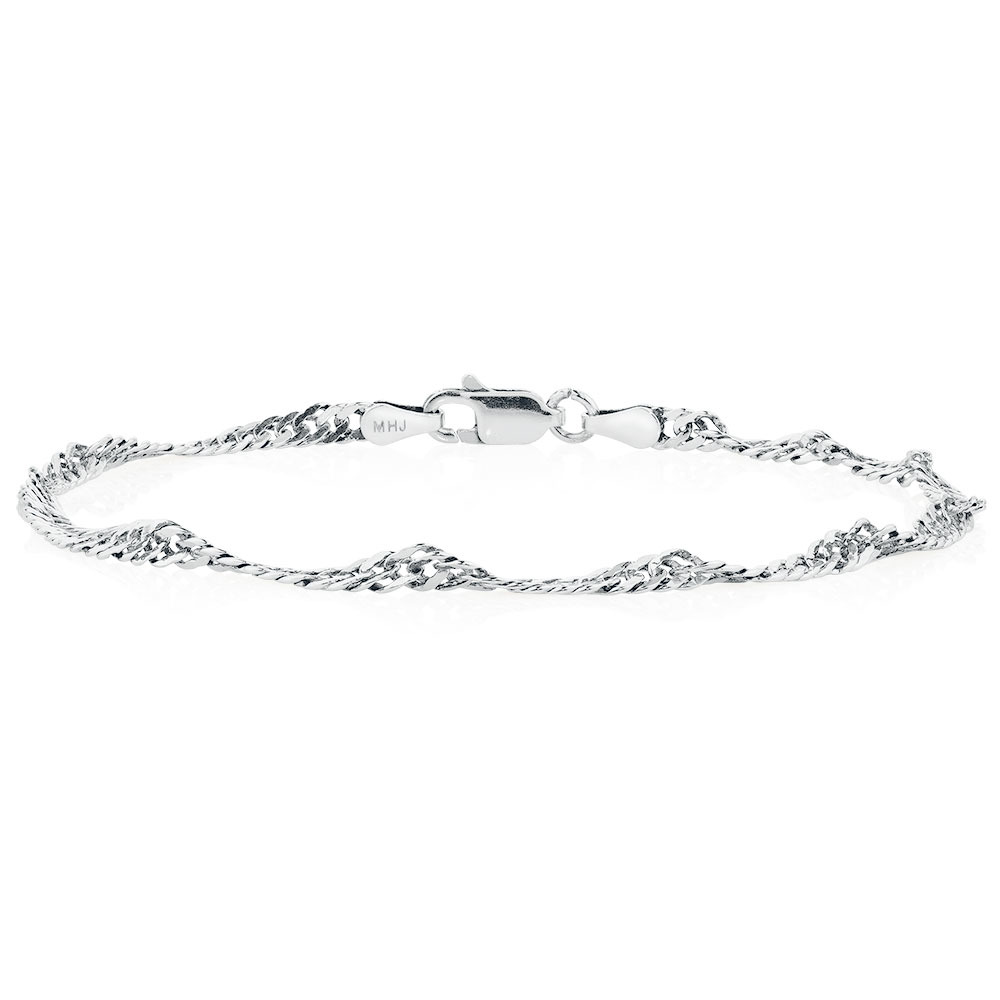 Singapore Bracelet in Sterling Silver