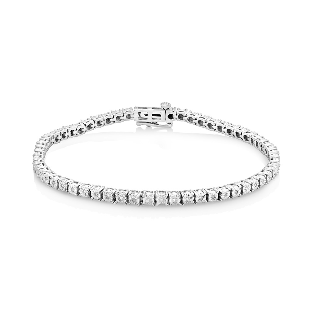silver diamond bracelet