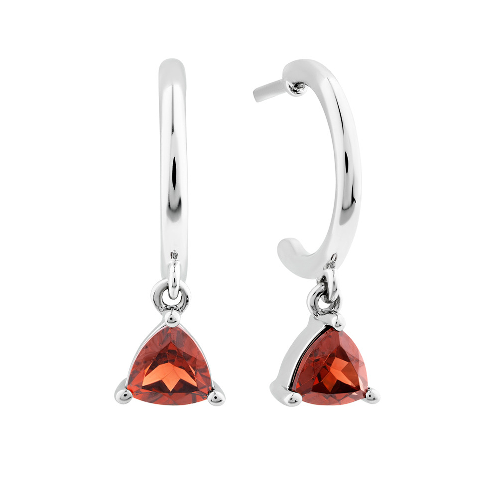Drop Earrings In Sterling Silver