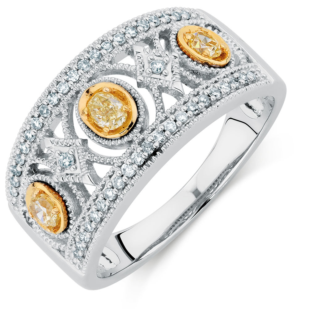 Michael hill yellow diamond ring Clearance