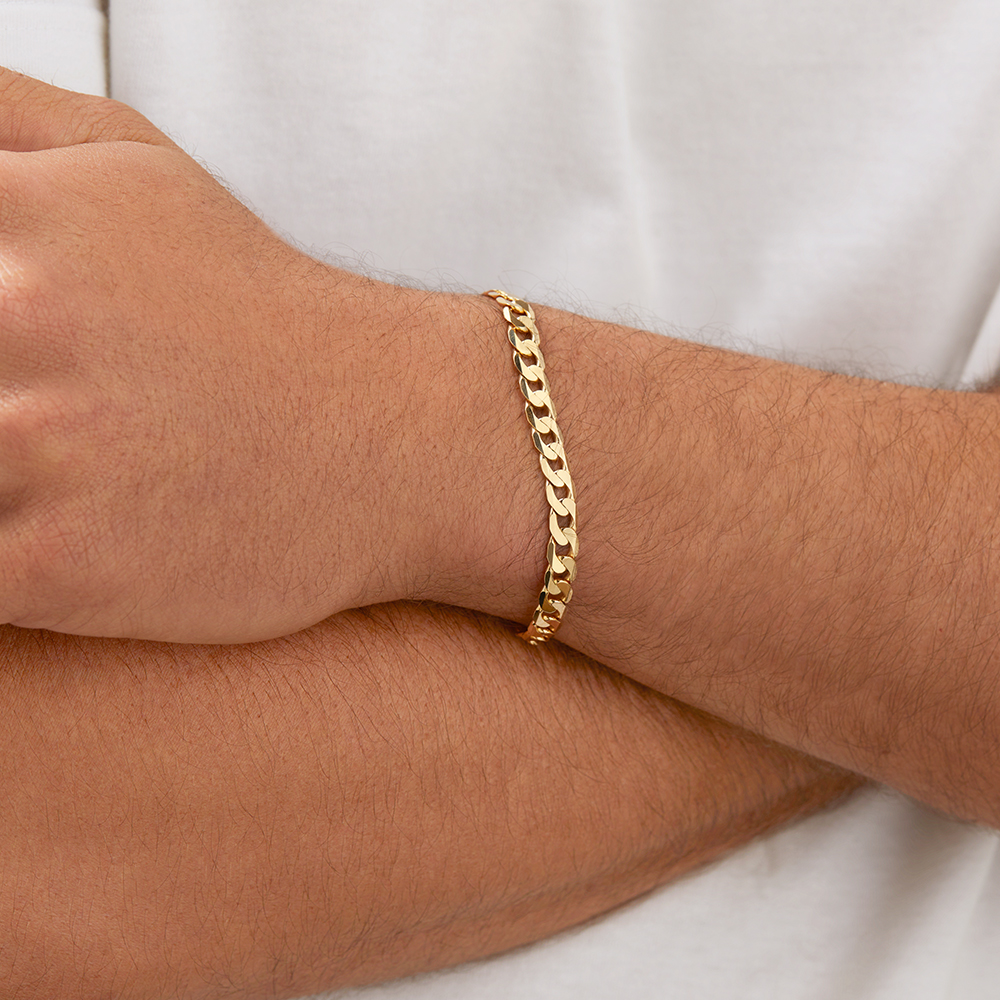 mens gold bracelets on wrist