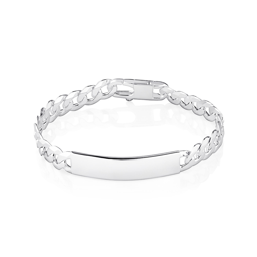 21cm (8.5") Identity Bracelet in Sterling Silver