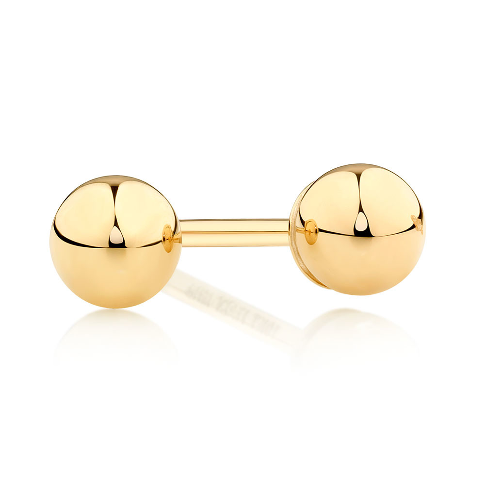 3mm Ball Stud Earrings in 10ct Yellow Gold